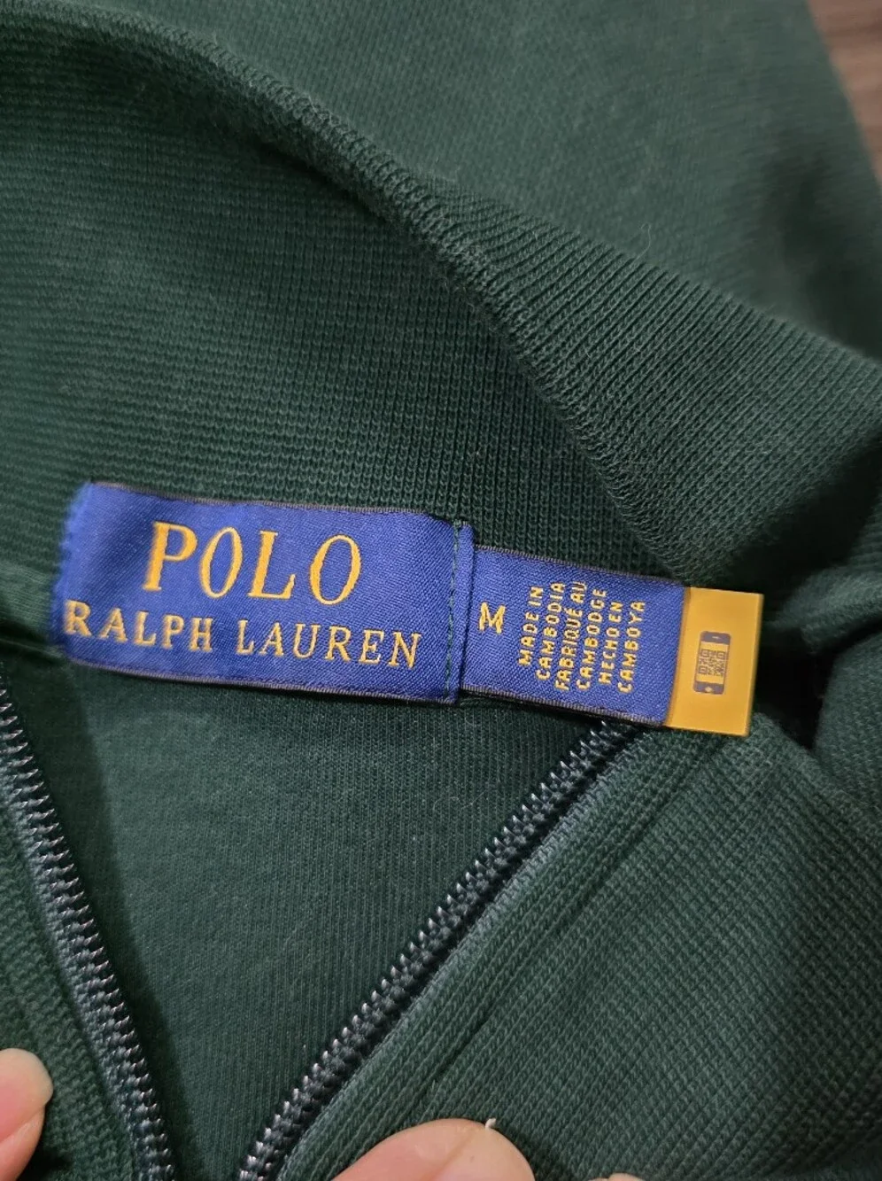 Polo Ralph Lauren Jacket Men Medium Green Double Knit Mesh Track Colorblock
